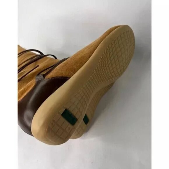 NWT SANTANA Canada Womens 6M Mid Calf Chestnut Brown Suede Boots Lace Waterproof - Picture 7 of 11